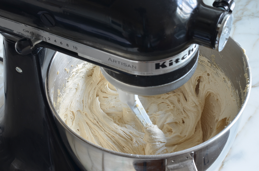 batter after being mixed for two minutes for rum cake