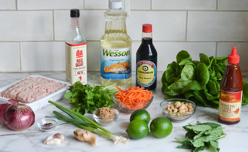 thai minced chicken lettuce cups ingredients