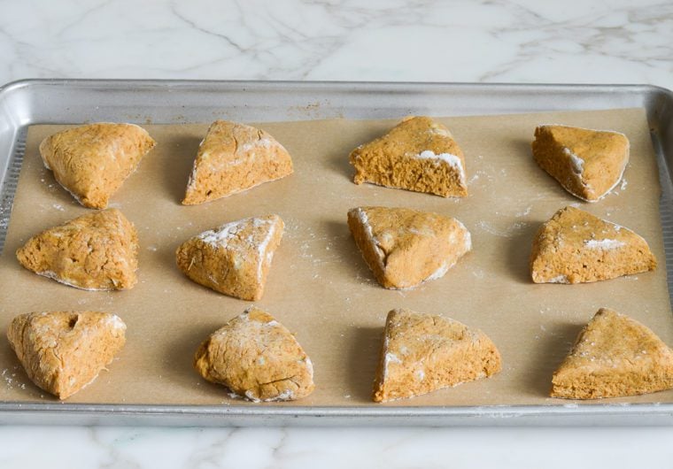 pumpkin scones ready to bake