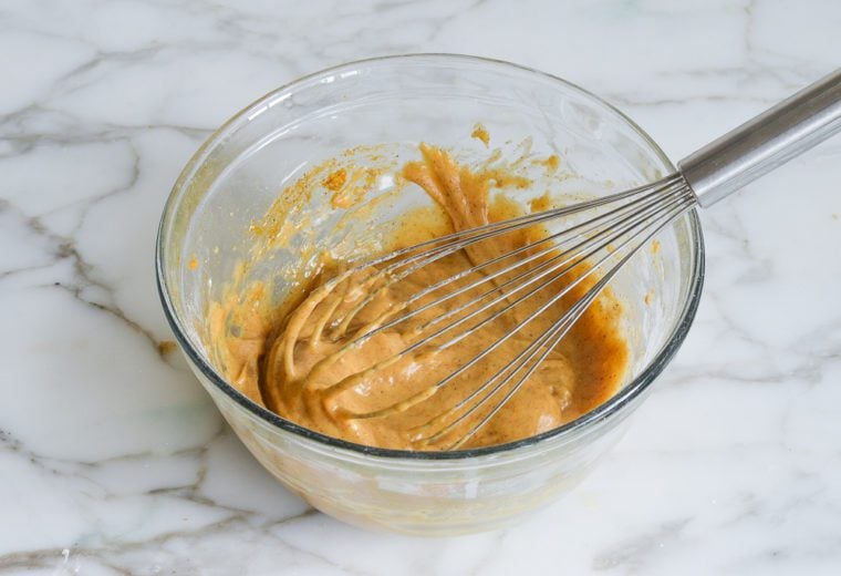 whisked pumpkin glaze