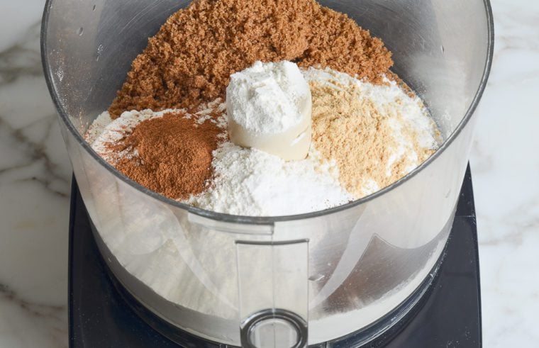 dry ingredients in food processor