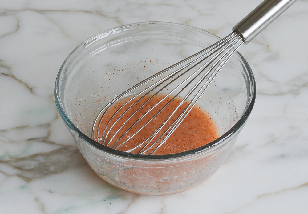 whisked sugar and spice mixture