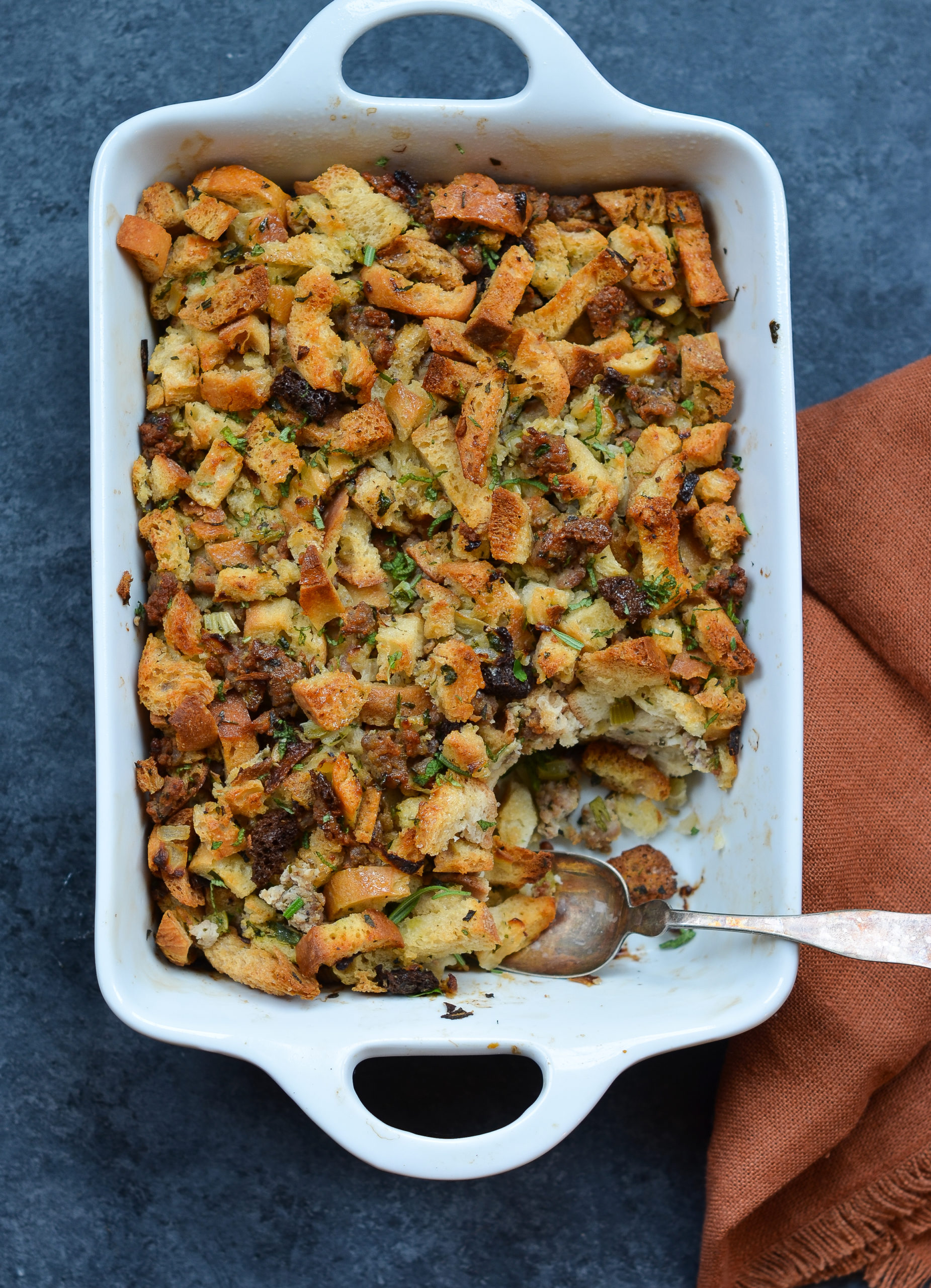 Easy Sausage & Herb Stuffing - Once Upon a Chef