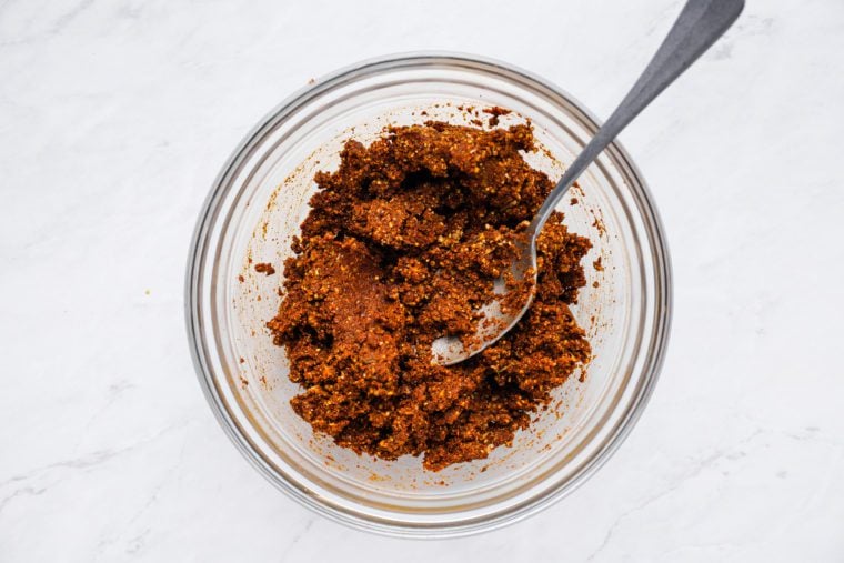 spices and cornmeal in bowl