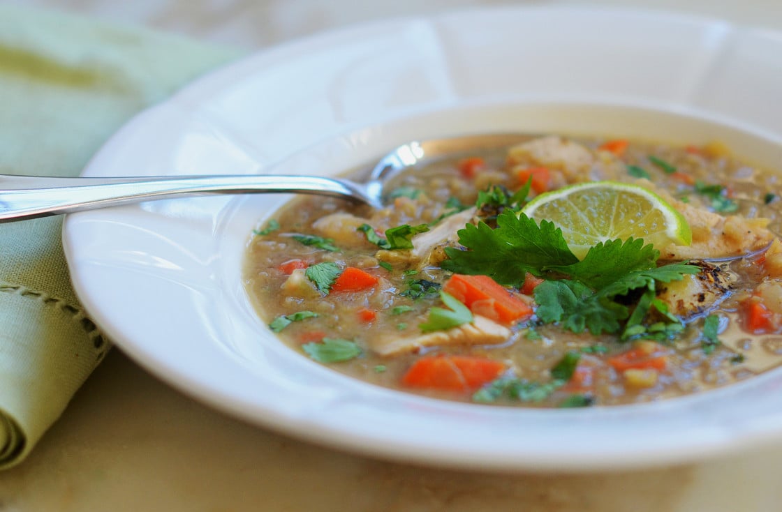 Indian Spiced Red Lentil & Chicken Soup - Once Upon a Chef
