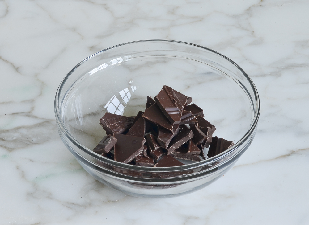 chocolate pieces in bowl