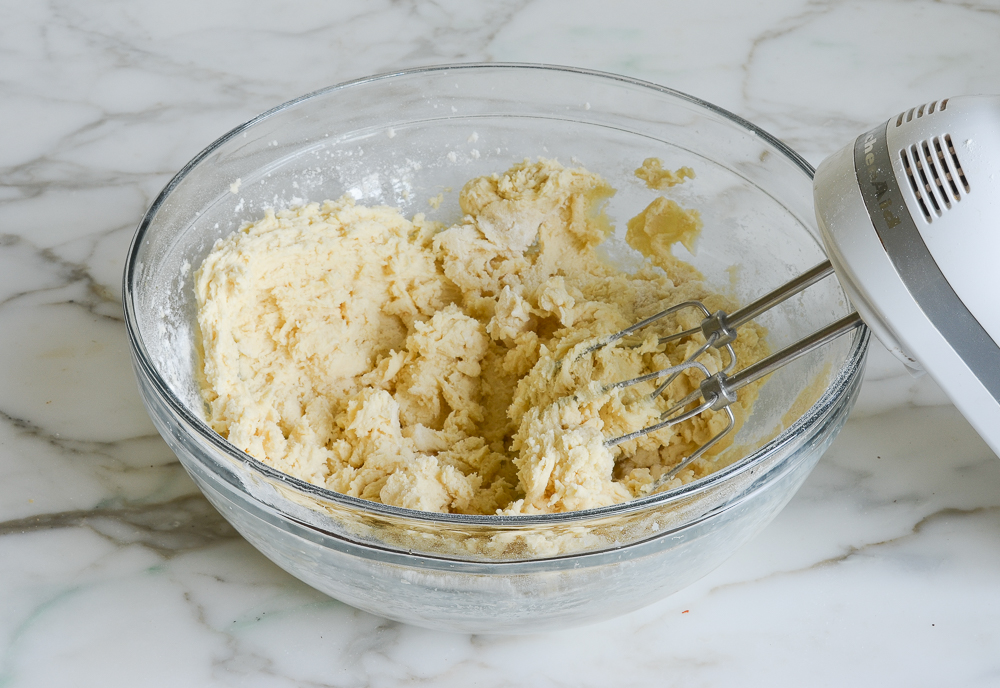 dry ingredients incorporated into batter