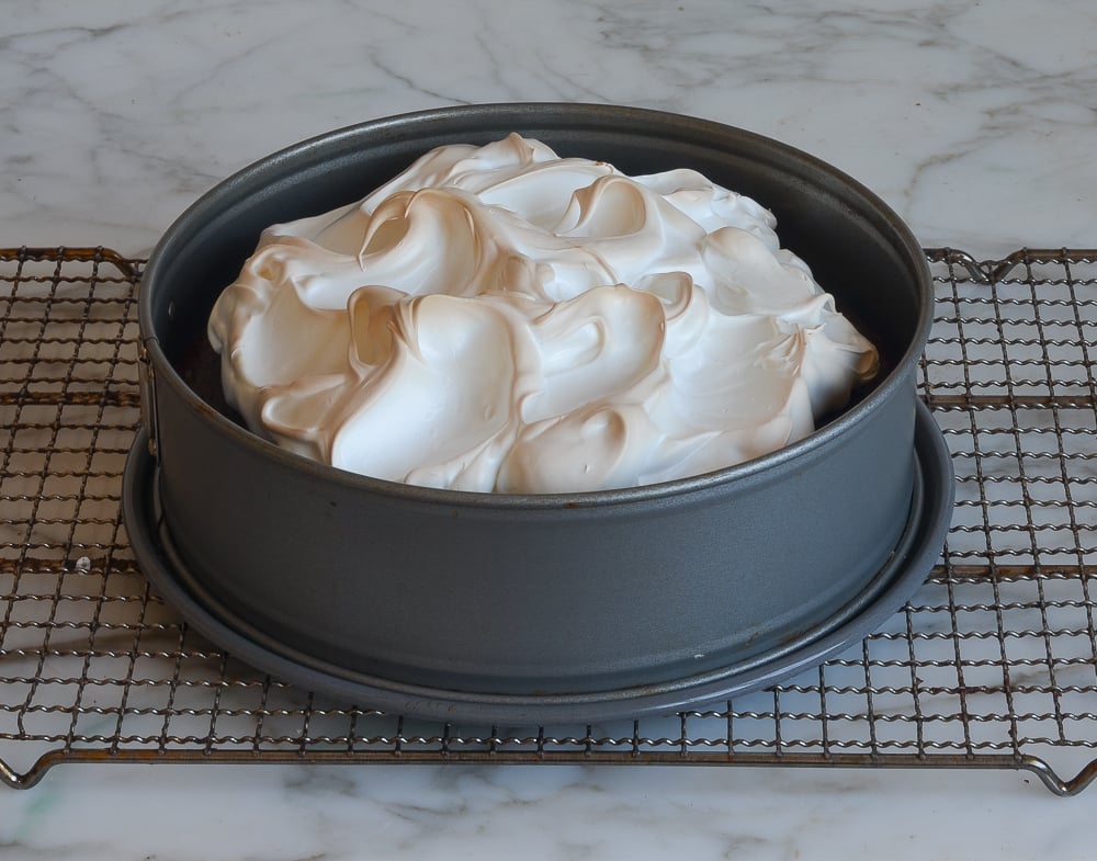 lightly browned meringue