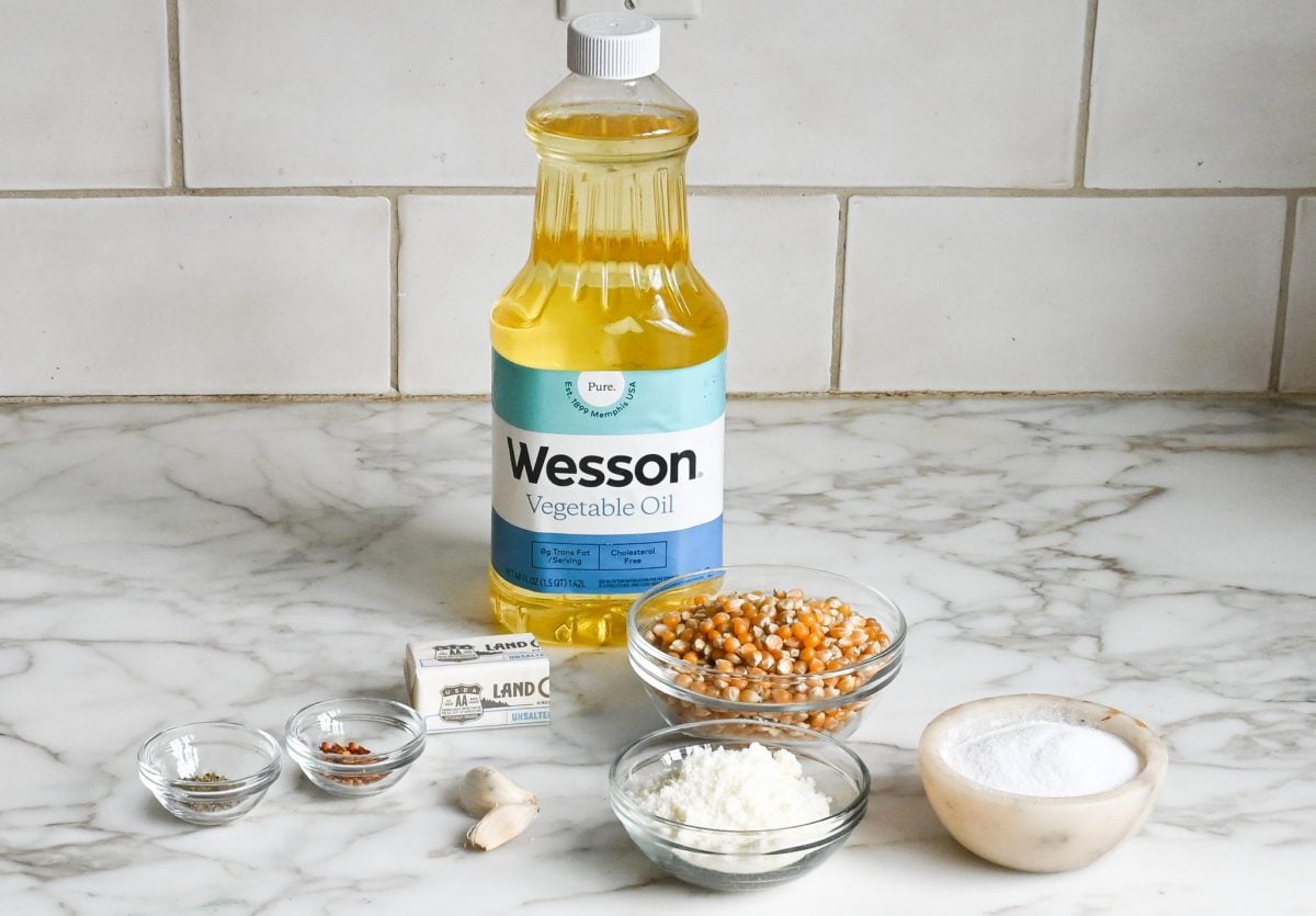 ingredients for Italian popcorn