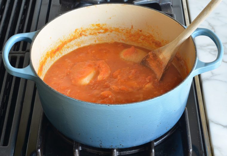 tomato sauce after simmering