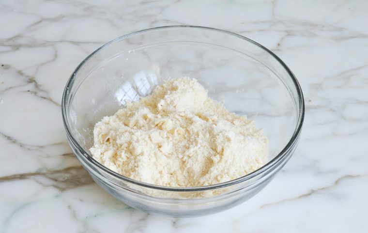 butter incorporated into dry ingredients