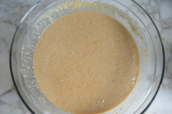 Oat muffin batter in a bowl.