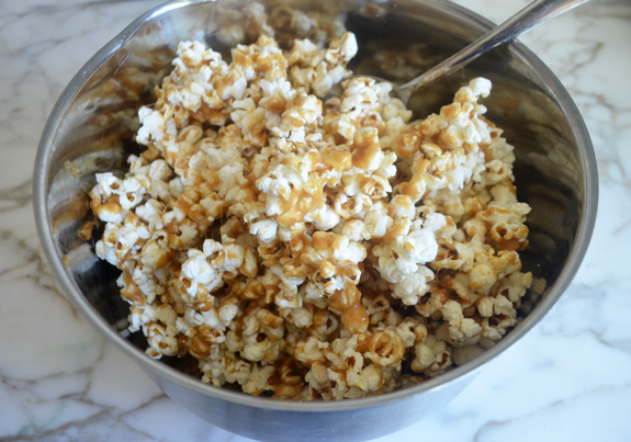 tossing-popcorn-with-caramel