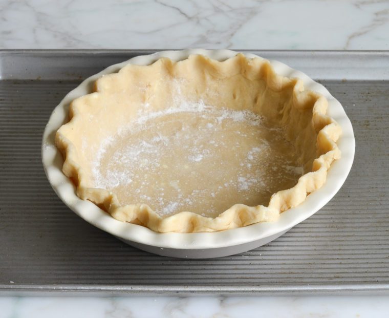 pie crust on baking sheet