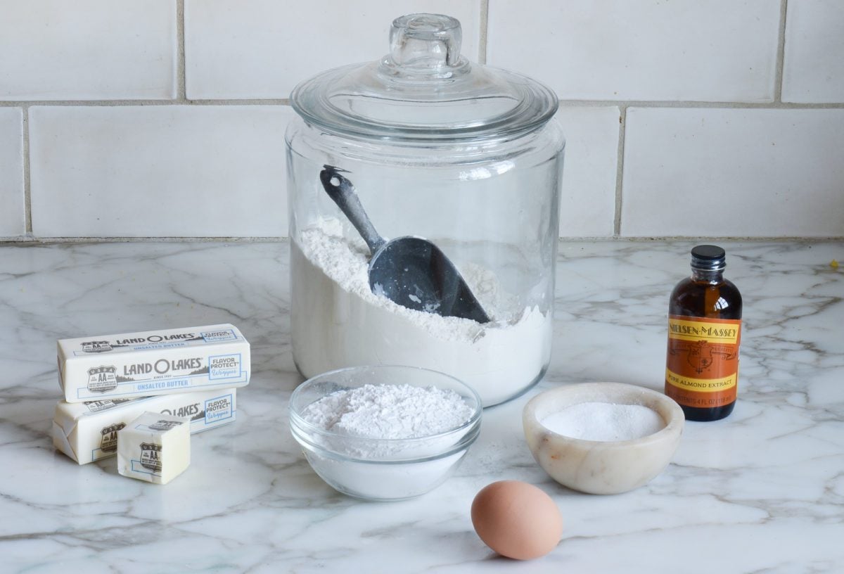 cut out sugar cookies - ingredients