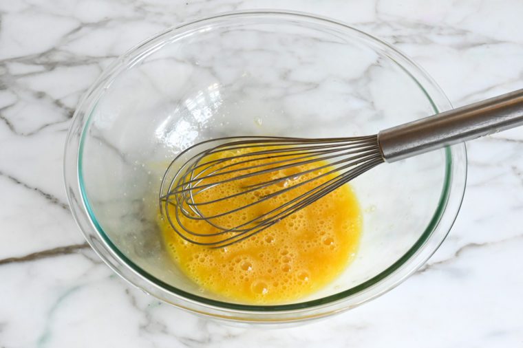 whisked egg mixture
