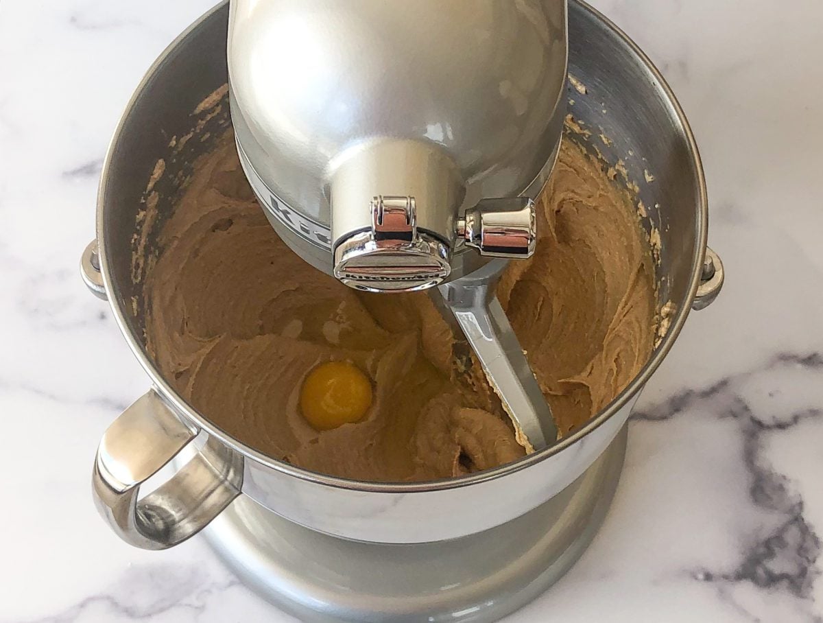 adding the egg