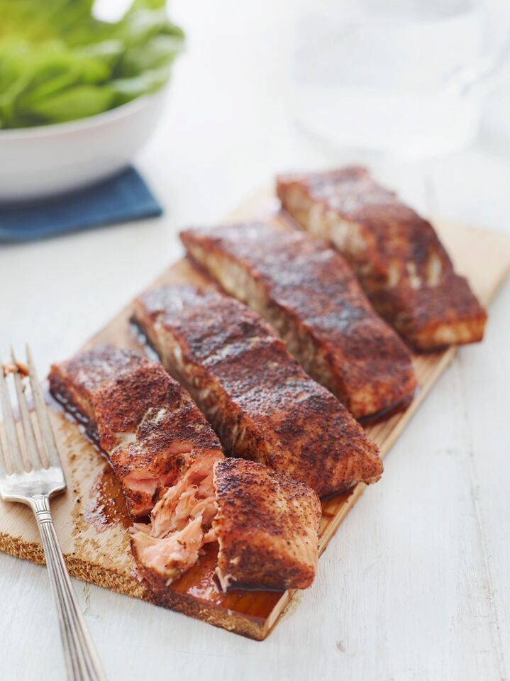 cedar plank salmon