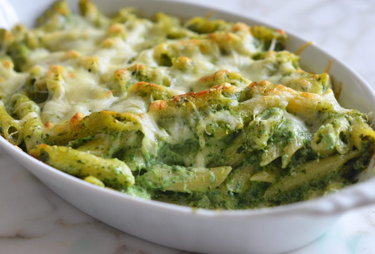 Baked Penne with Spinach, Ricotta & Fontina Once Upon a Chef