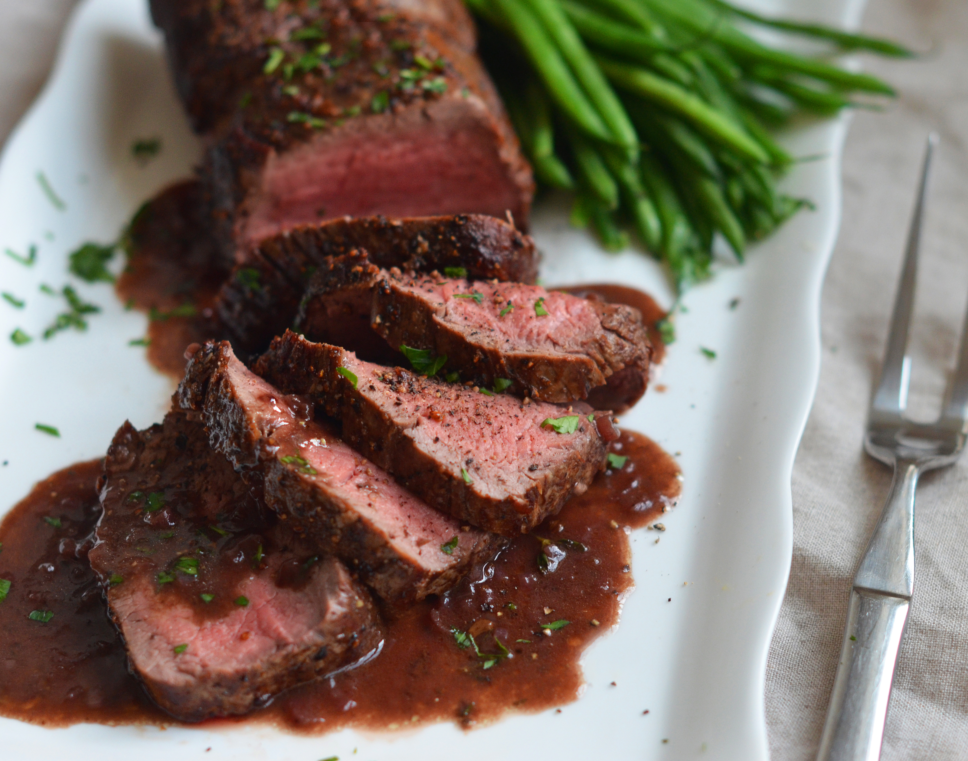 Roast Beef Tenderloin With Red Wine Sauce Once Upon A Chef
