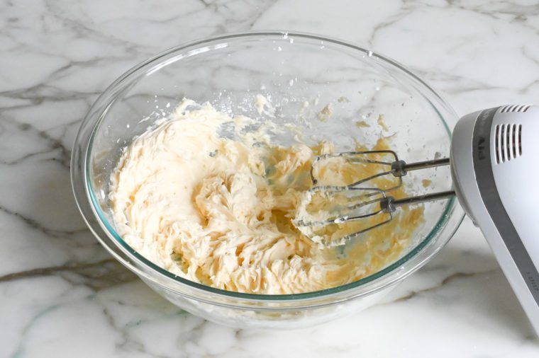creamy butter and sugar mixture for shortbread cookies
