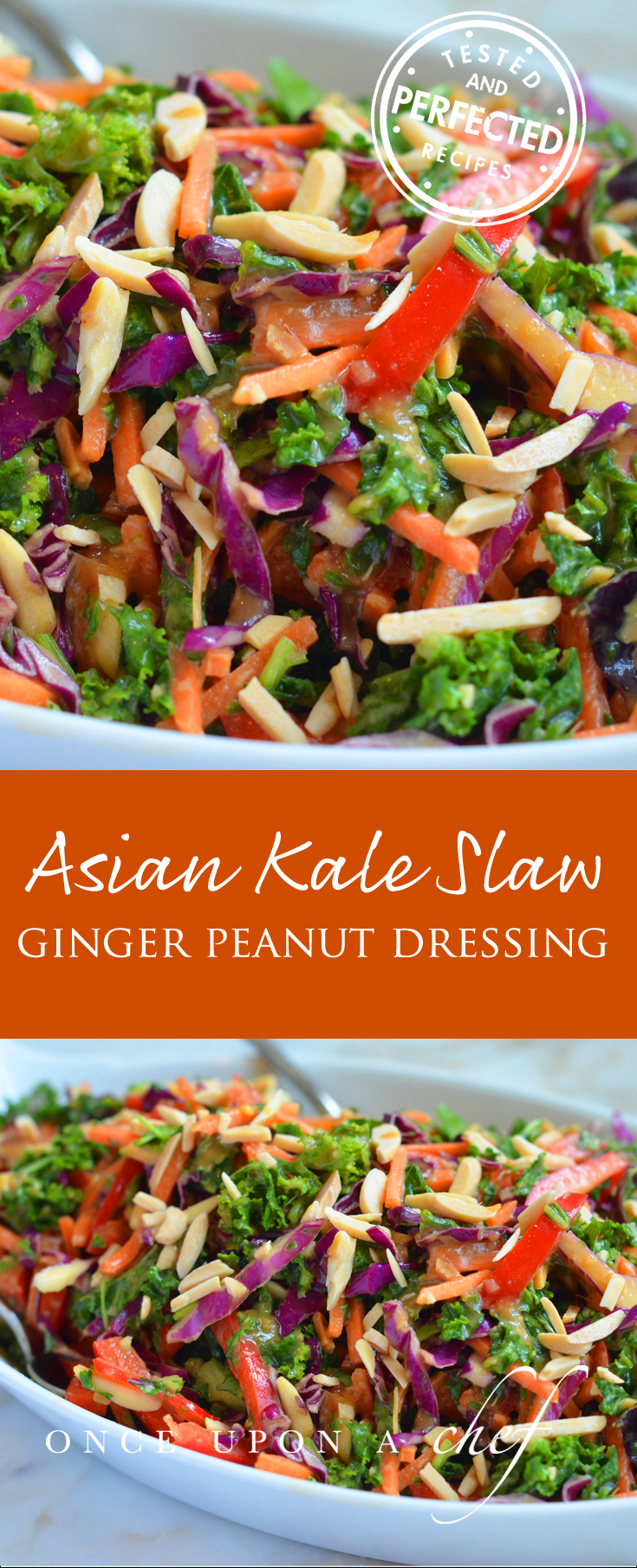 Asian Kale Salad with Ginger Peanut Dressing - Once Upon a Chef