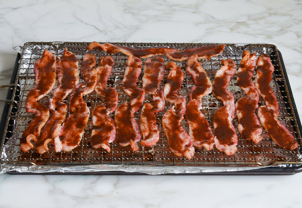 bacon with coating ready to bake