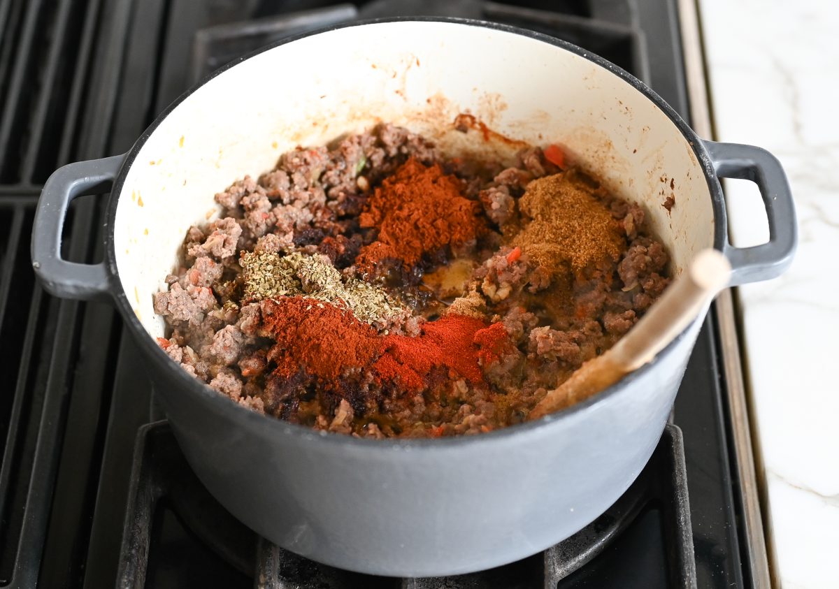 browned beef with spices