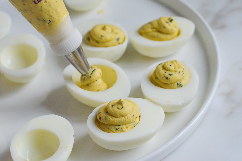 Classic Deviled Eggs with Spring Herbs Once Upon a Chef
