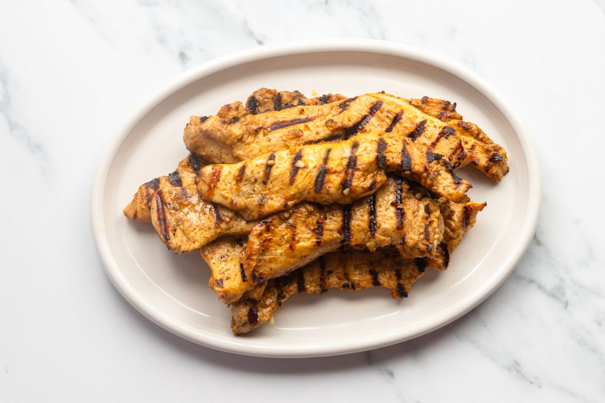 grilled chicken on white plate
