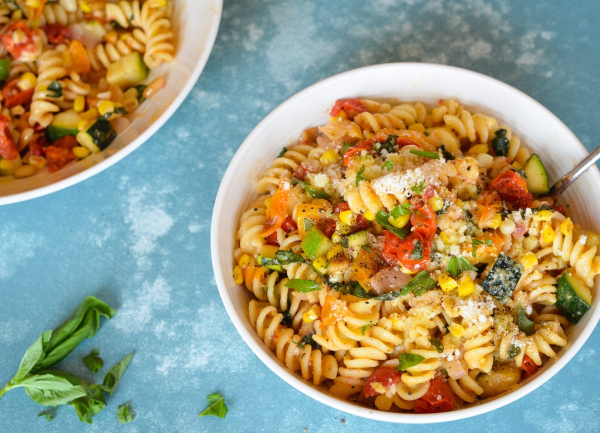 Pasta with Roasted Summer Vegetables Once Upon a Chef