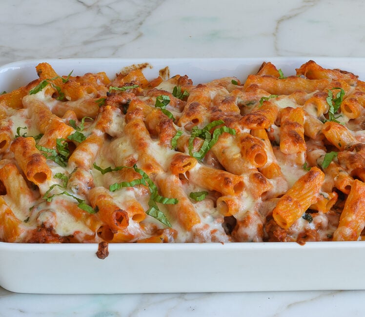 cooked baked ziti