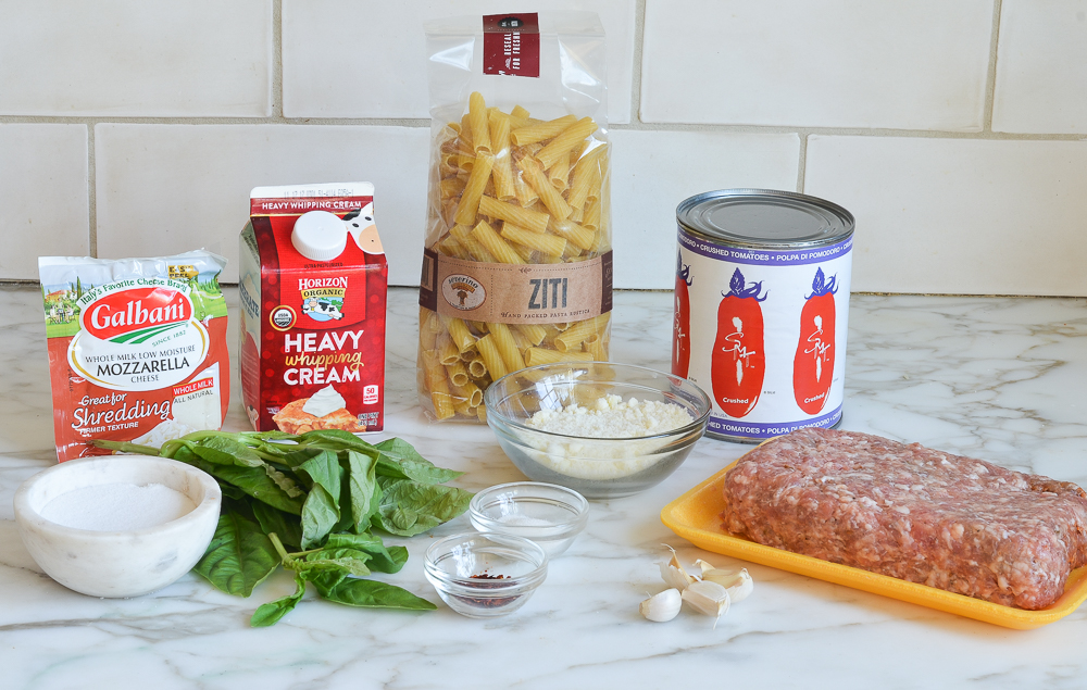 ingredients for baked ziti
