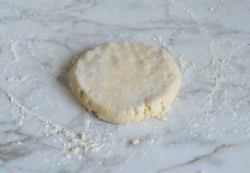Disk of dough.