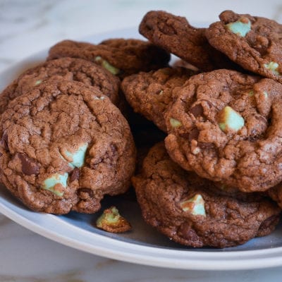 double chocolate mint cookies