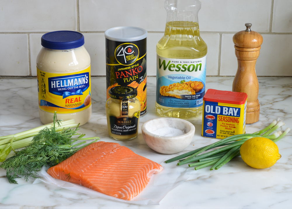 ingredients for salmon cakes
