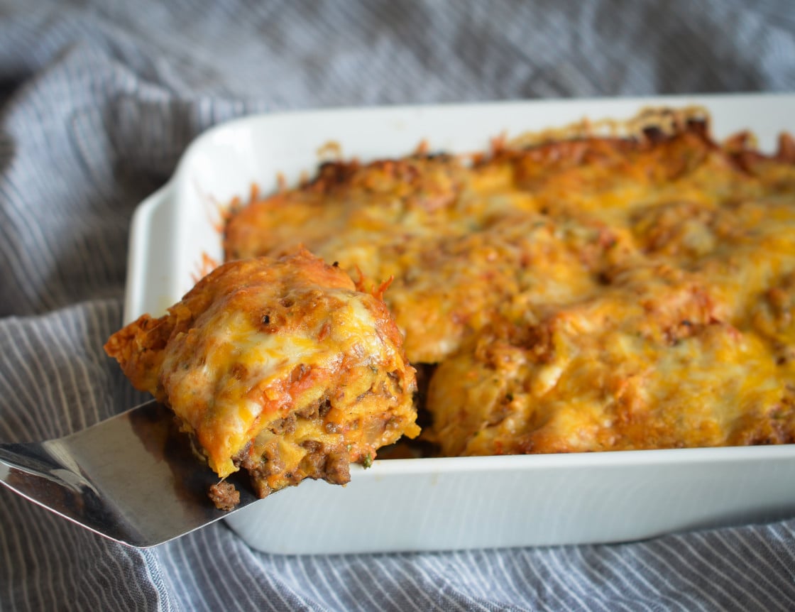 Stacked Beef Enchiladas (AKA Mexican Lasagna) Once Upon a Chef