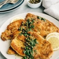 Plate of Chicken Piccata.