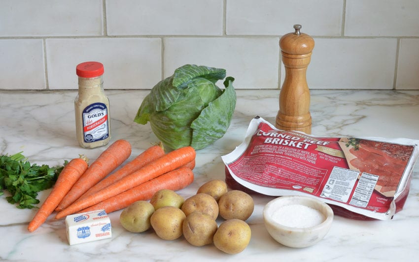 ingredients for corned beef and cabbage
