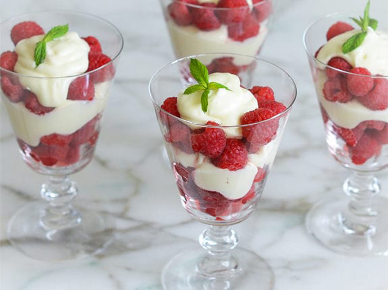 Raspberry & Cream Parfaits - Once Upon a Chef