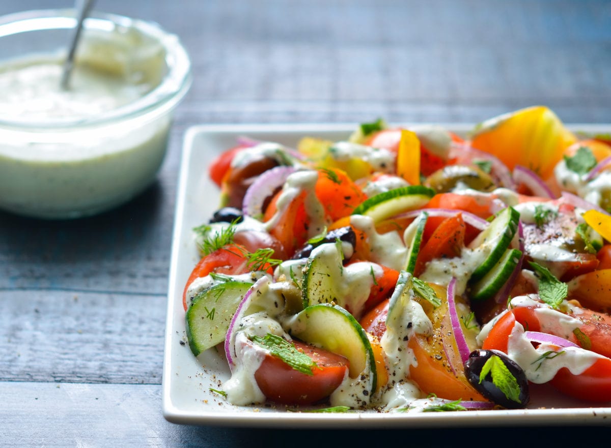 Salad Jars with Tomato Cream Dressing Recipe