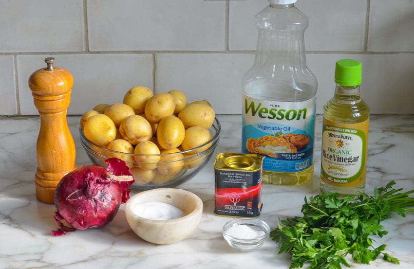 ingredients for German potato salad