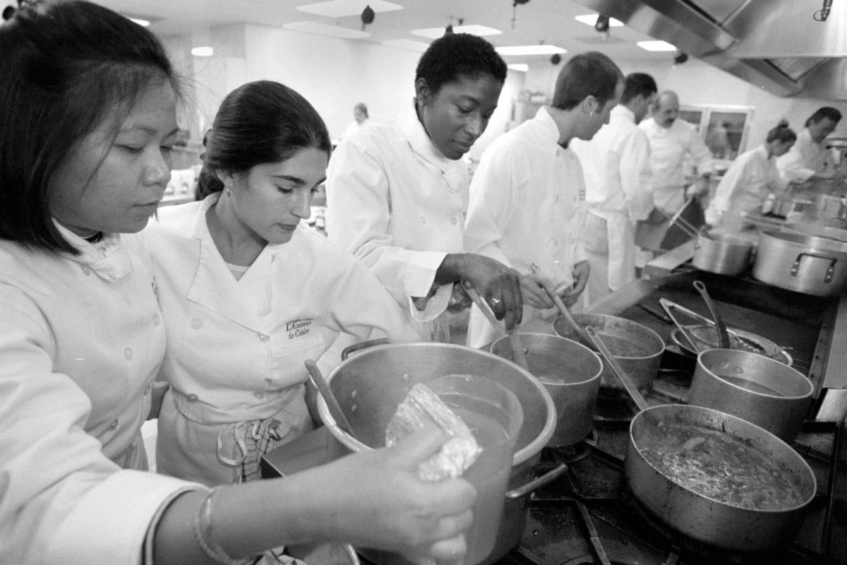 Jenn Segal cooking at L'Academie Cuisine as featured in The Washington Post