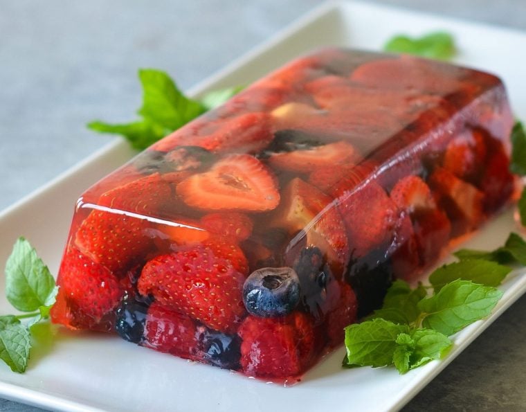 berry terrine on platter