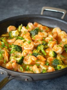 sweet and sour shrimp with broccoli