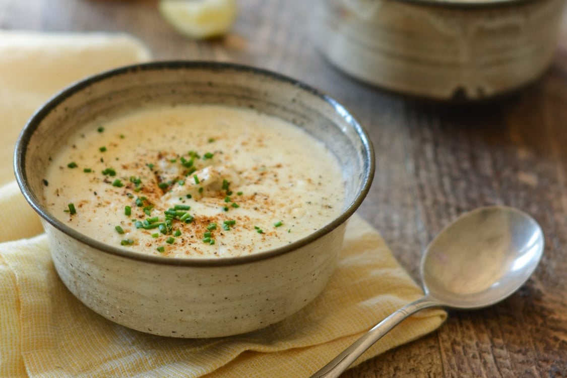 Bowl of crab soup
