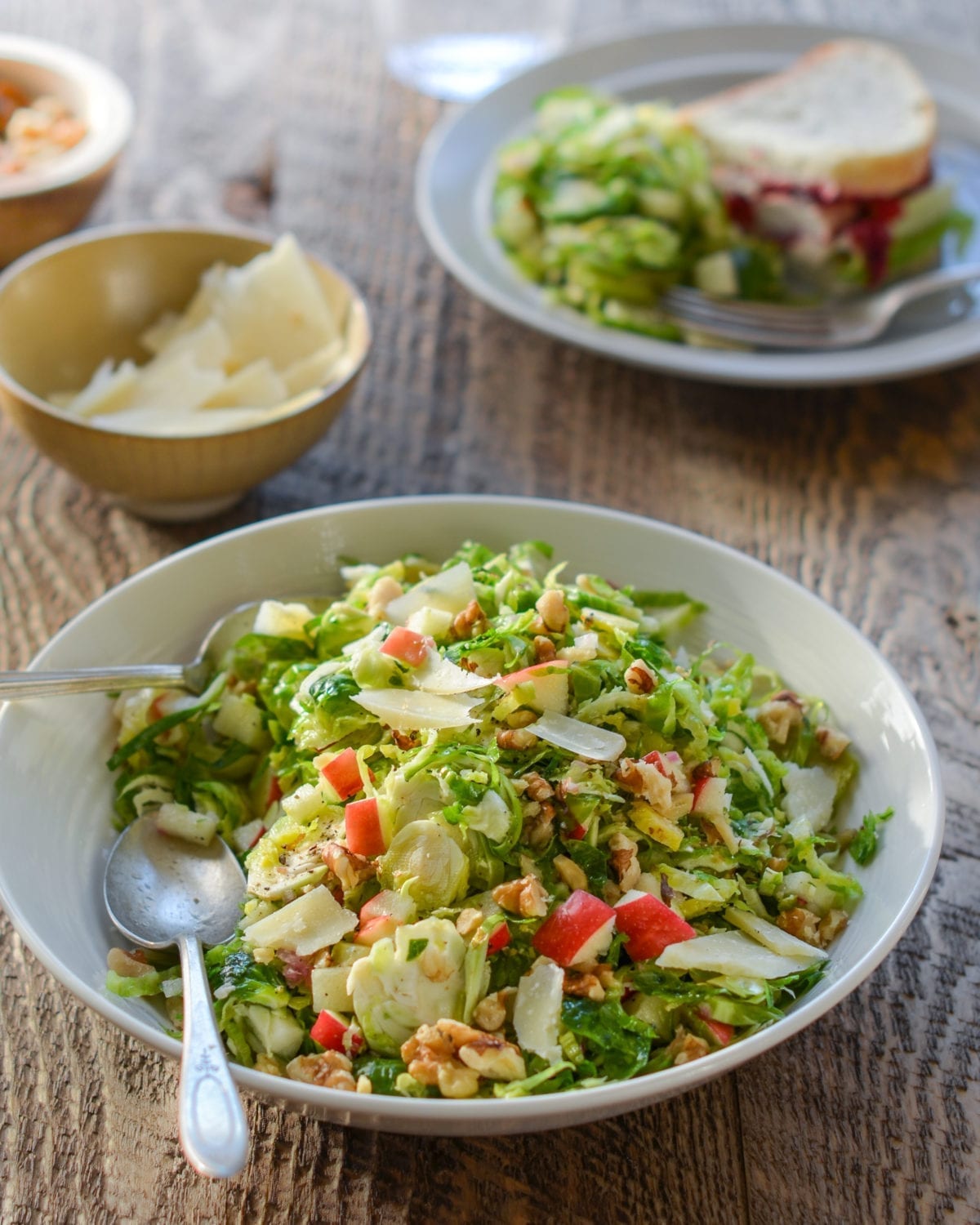 Brussels Sprout Salad with Apples, Walnuts & Parmesan-image