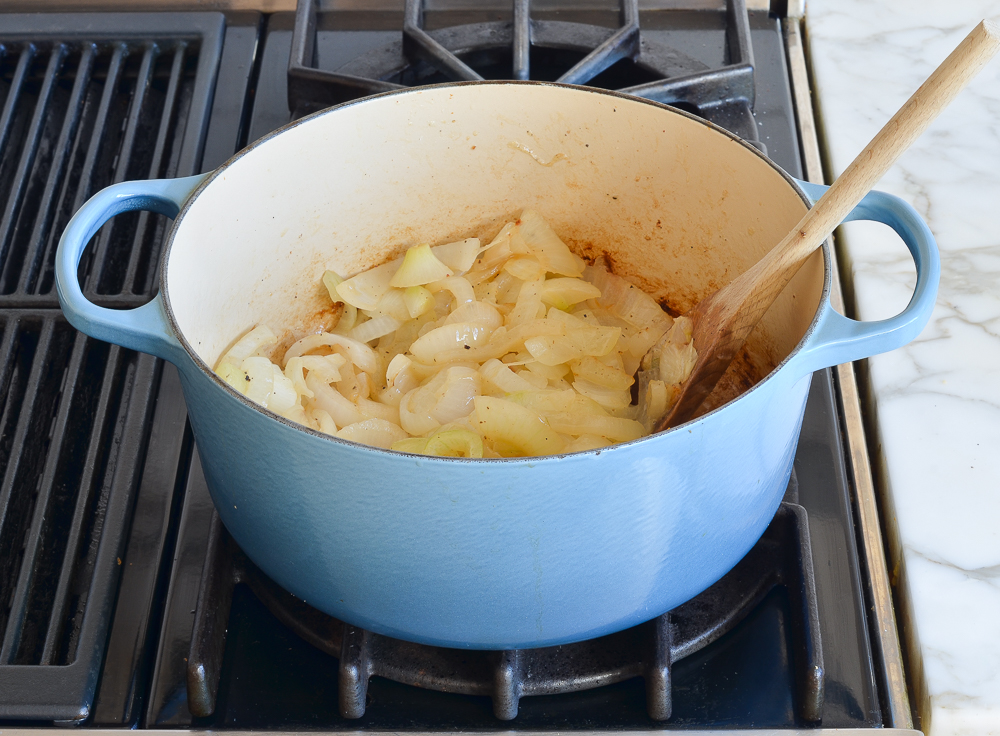 caramelizing onions in Dutch oven