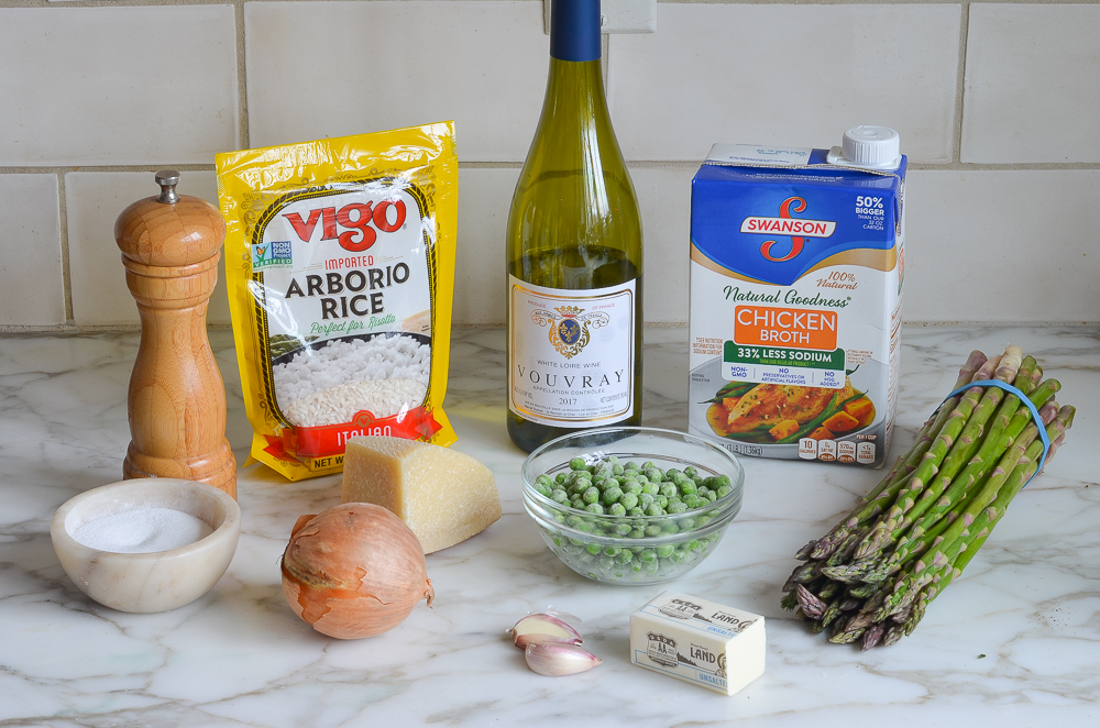 ingredients for spring risotto