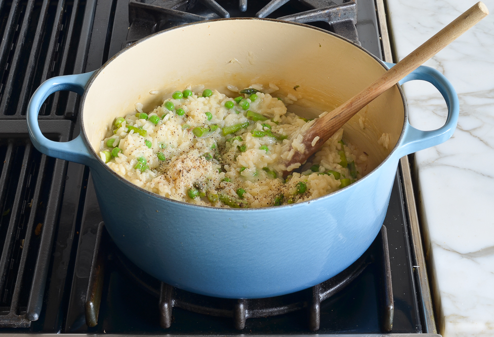 Dutch oven of risotto.